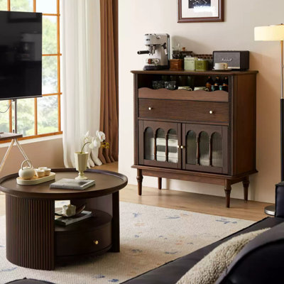 Retro Walnut-Colored Sideboard