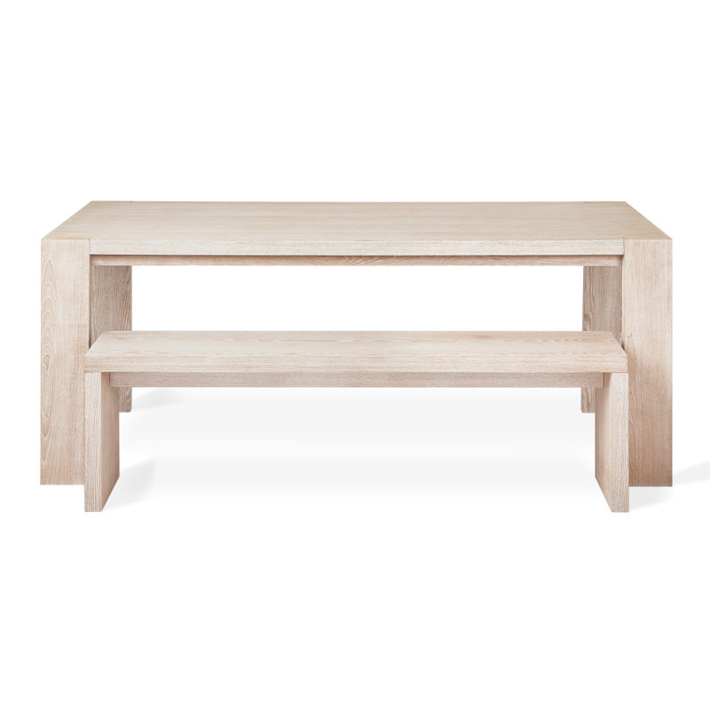 Plank Dining Table, White Wash Ash
