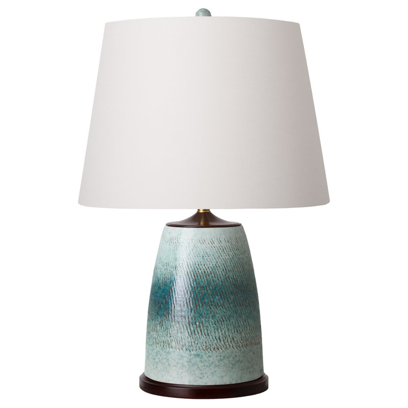 Winterbourne Down Ceramic Table Lamp, Coastal Plash, Bone White, 30" H x 20" W x 20" D