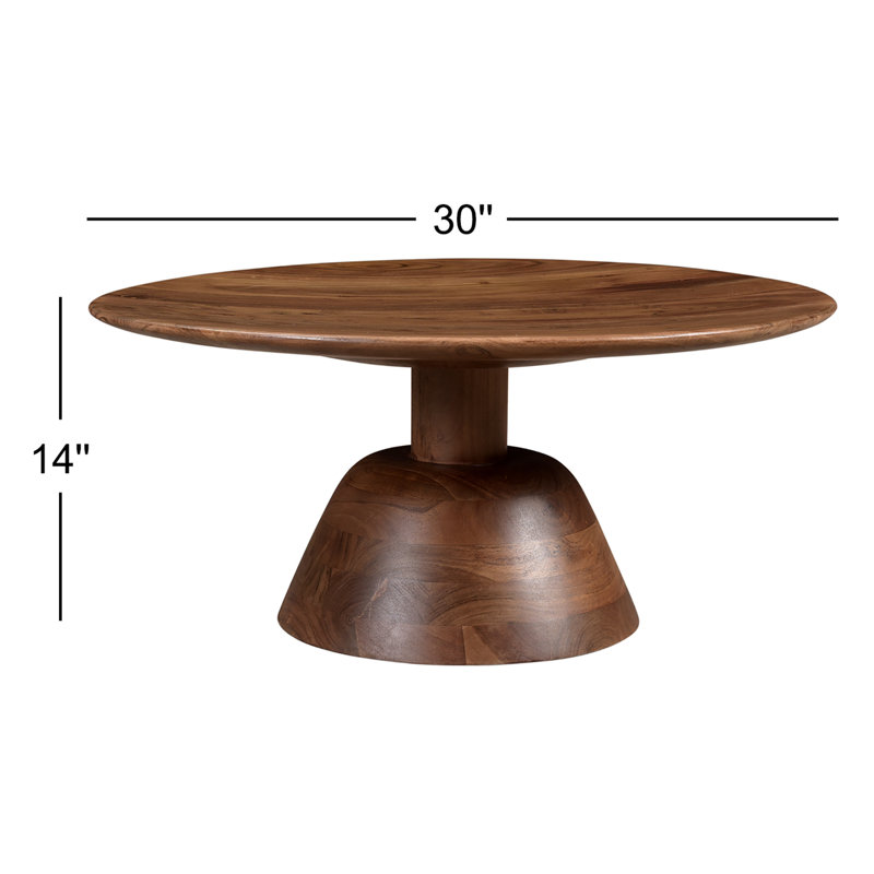 Nels Solid Wood Coffee Table, Brown