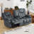 79.13'' Wide Modern Microfiber Power Reclining Loveseat With Lift Assist, Dual Hidden Cup Holders, Storage Console & USB Charging Ports-360606788