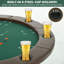 Table de jeu 48 po pliable et portable, 8 joueurs, noir-89703799