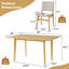 Ensemble de table de salle à manger moderne avec chaises rembourrées, en bois massif, peu encombrant pour la cuisine