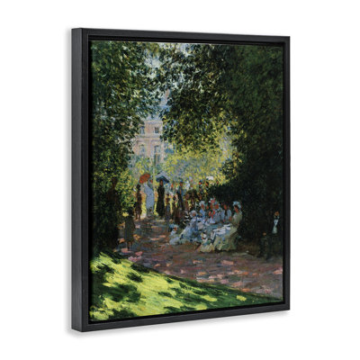"People in Park", peinture murale encadrée sur toile flottante, design par Marcus Jules