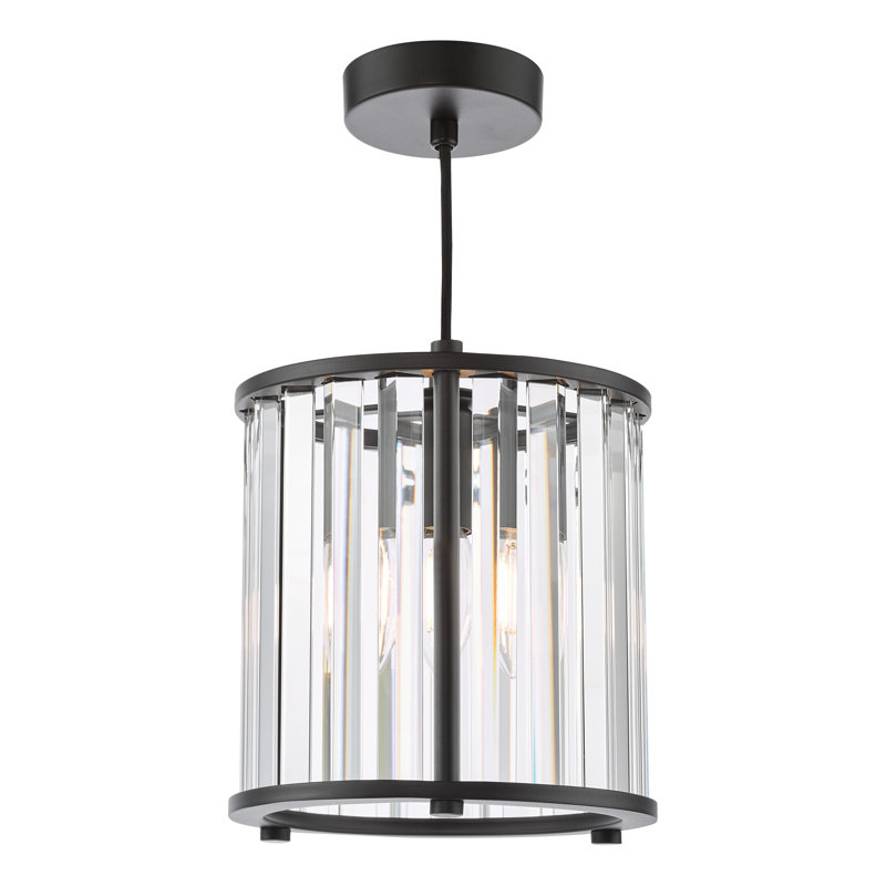 Kiran 1LT PENDANT & CLEAR GLS, Satin Black