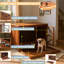 Meuble pour cage de chien en bois massif et chenil d'intérieur - table de bout pliable avec mangeoire rotative à 360 °, plateau amovible, assemblage facile - pour les chiens de petite et moyenne taille (33 po)-227898203
