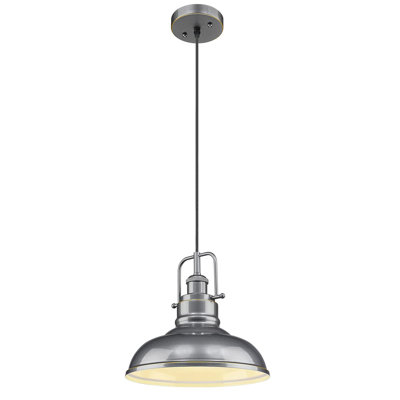Castillon 1-Light Pendant Light with Metal Dome Shade