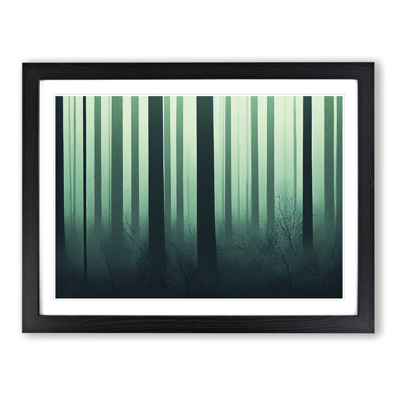 A Sculptured Forest - Single Picture Frame Print, Black, 46cm H x 64cm W
