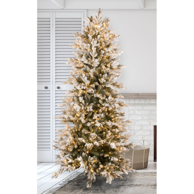 Sapin de noël artificiel blanc 7,5 pi vert/sapin de noël artificiel avec 1200 couleur blanc chaud et lumières multicolores