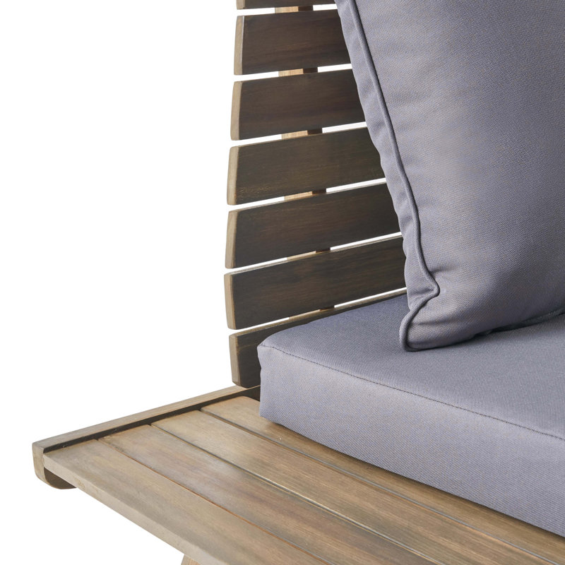 CHAISE CLUB SEDona, Coussin gris foncé / structure brun foncé