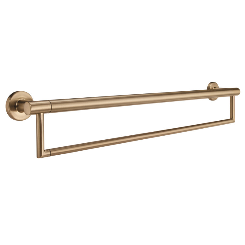 Bath Safety 24" Wall Mounted Towel Bar, Brilliance Champagne Bronze