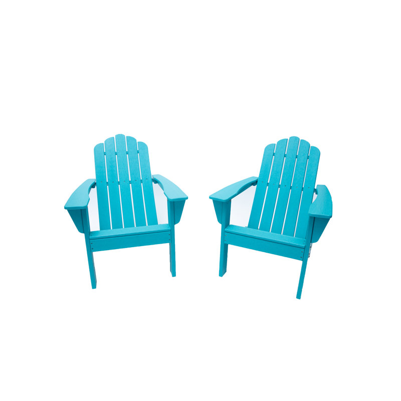Chaise Adirondack d'extérieur en PEHD LuXeo Marina, Bleu Aruba