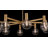 Rorem 5 - Light Shaded Modern Linear Chandelier in Brass-843405869-813004265