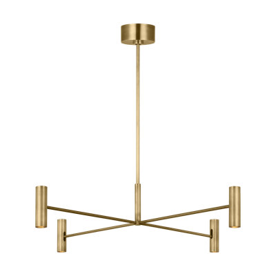 Sean Lavin Ponte 8-light Large Chandelier in Nightshade Black with Nightshade Black shades