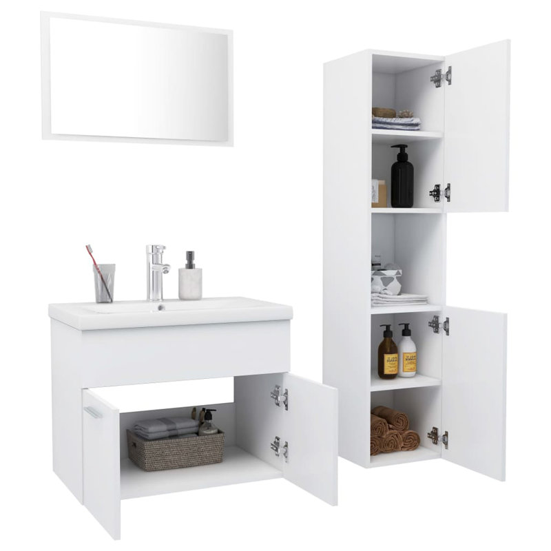 Gelu Bathroom Furniture Suite, White