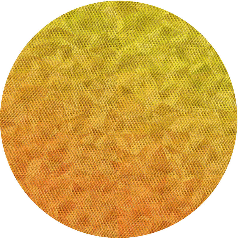 Tapis 100% à motifs lavables à la machine 2989 Pat3813 YW, Rond 6 pi