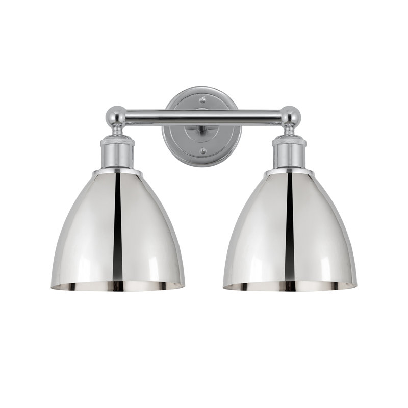 Éclairage pour meuble-lavabo à 2 lumières Arpita, Chrome poli, Chrome poli