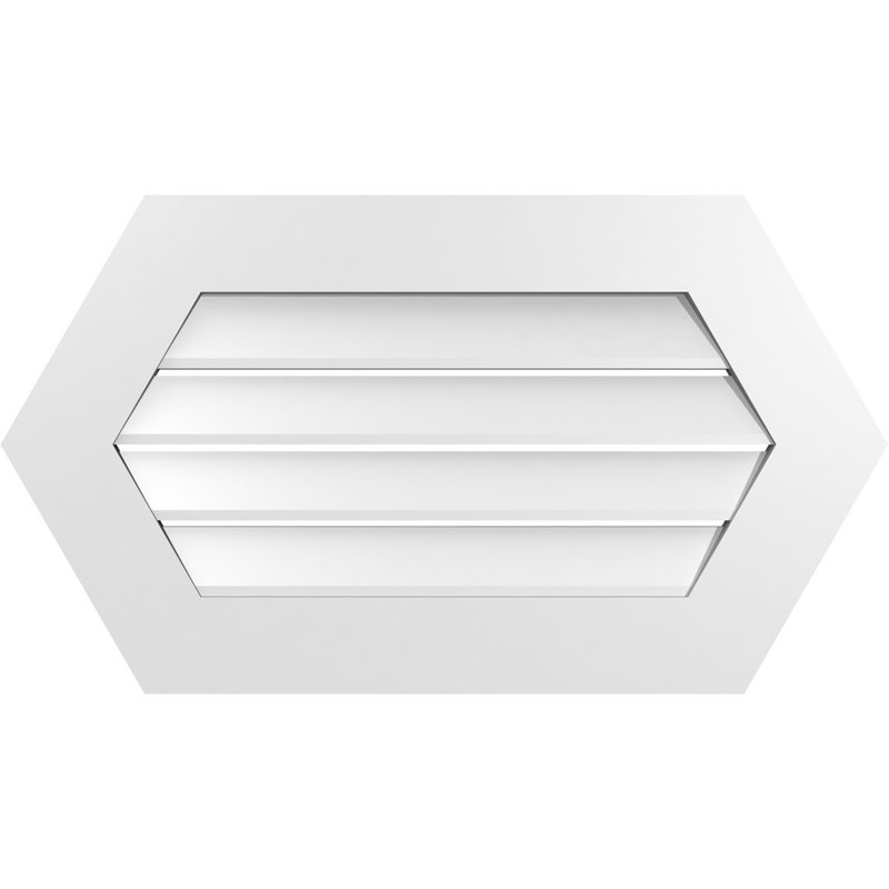 Évent horizontal fonctionnel à pignon en uréthane à surface horizontale Signature, H 18 po x l 32 po x P 1 po