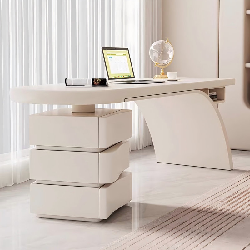 Hokku Designs Beige Modern Rectangle Writing Desk & Reviews - Wayfair ...