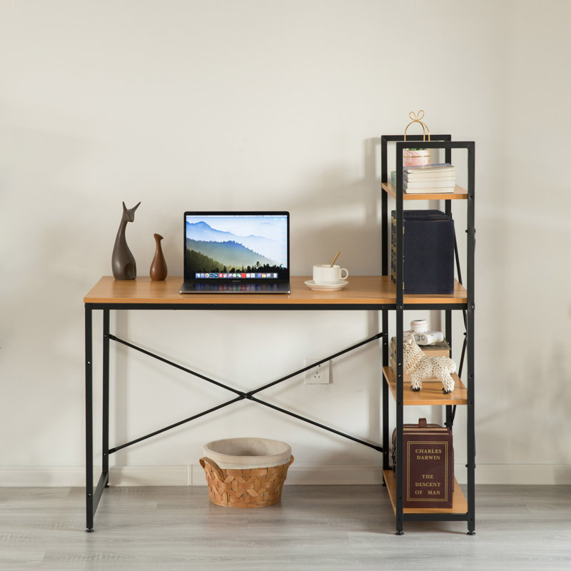 Southampton Metal Base Computer Desk, Natural