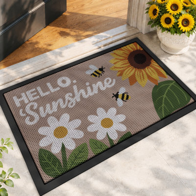 Outdoor Door Mat, Non-Slip Door Mat, Dirt-Repellent with Low Pile Outdoor Doormat, Welcome Mat for Porch, Patio & Entryway, 32x48"