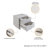 Granville 18" Nightstand In White  (Only Nightstand)-2094313694