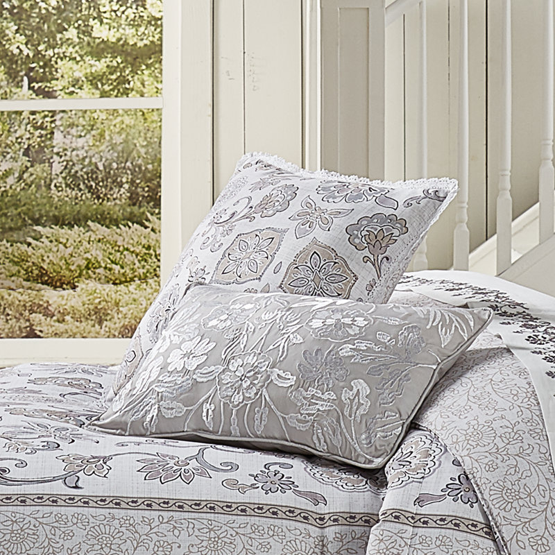 Housse et insert de coussin décoratif carré Chelsea, Gris