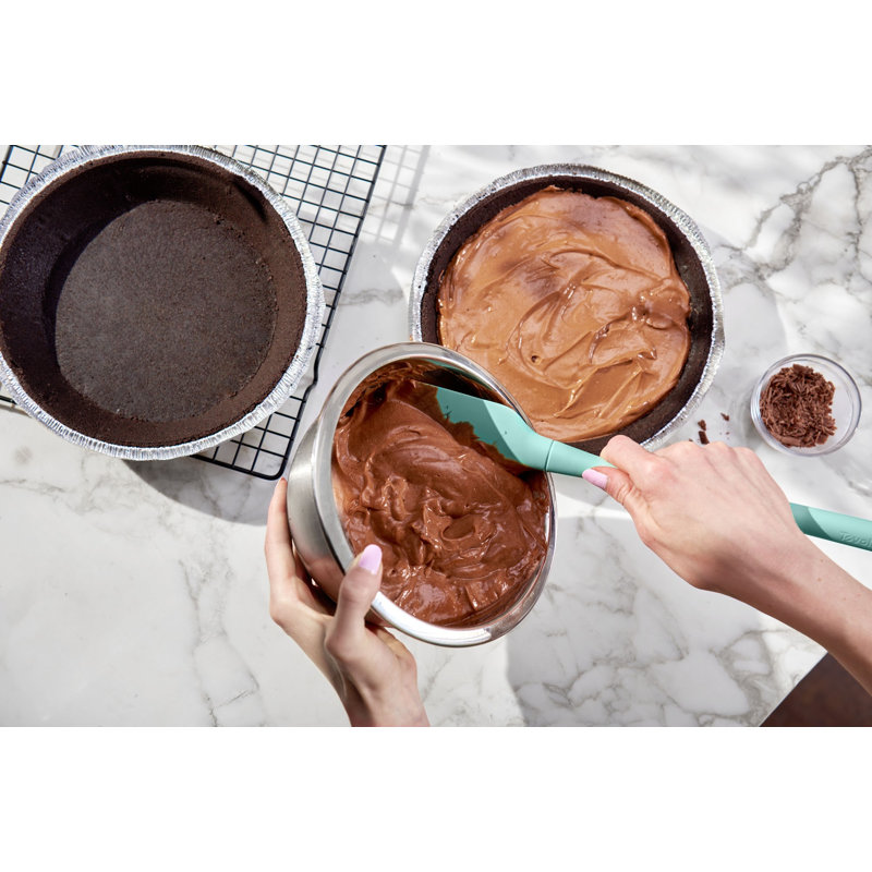 Tovolo Flex-Core All-Silicone Spatula for Cooking, Baking, and Mixing, Light Aqua, Light Aqua