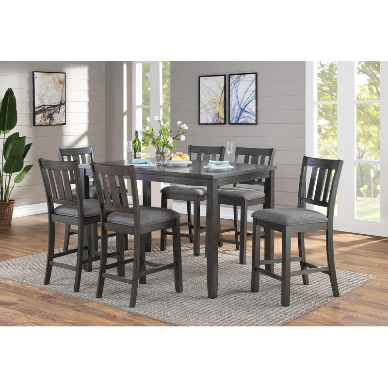 Kinnison 6 - Person Four Leg Dining Set