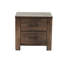 Table de chevet en bois avec finition chêne et table de chevet en bois avec 2 tiroirs