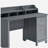 Classic Office Desk with Storage, Grey