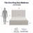 Tall Headboard Upholstered Bed / 52" High Headboard / Elegant Simplicity / No Box Spring Needed / Easy Assembly / King / Textured Ivory Canvas-920341012-920341011