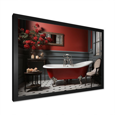 " Red Modern Bathroom Charm III "