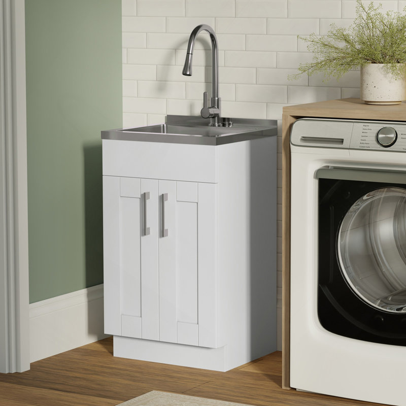 Évier et armoire à lessive moderne tout-en-un 20 po Modern Shaker, 20"
