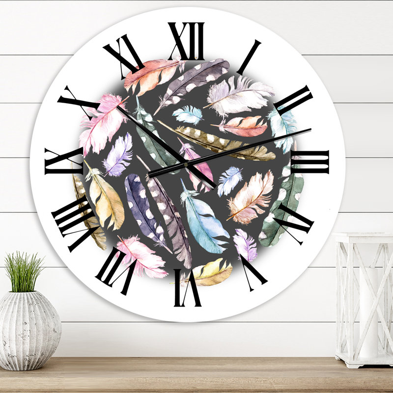 Horloge murale bohème et éclectique, Surdimensionné