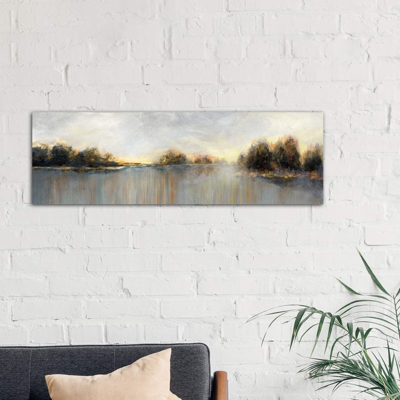 Rain At Dawn by Nan - Wrapped Canvas Panoramic Painting, 121.92 cm H x 40.64 cm W x 3.175 cm D