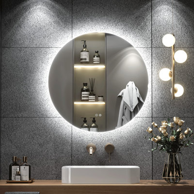 Molly Rectangle/Round/Oval LED Anti-Fog Tempered Glass Wall Bathroom Vanity Mirror - UL Certified