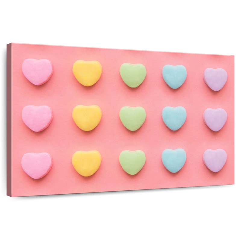 Hardie Pastel Hearts, 34" H x 51" W