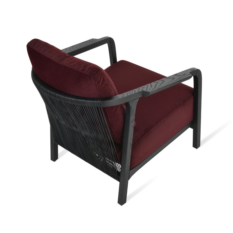 Fauteuil Drops, Velours cerise