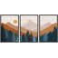 «WooMountain Pine Tree View», reproduction encadrée sur toile, 3 pièces-91022019-91177471