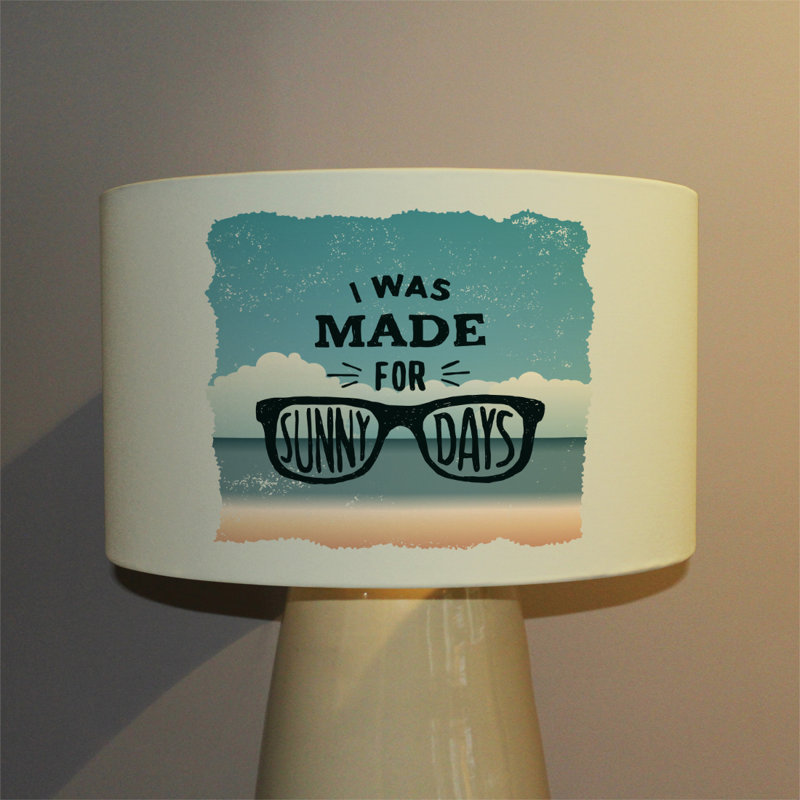 Cotton Drum Lamp Shade ( Uno ), 22cm H x 25cm W x 25cm D