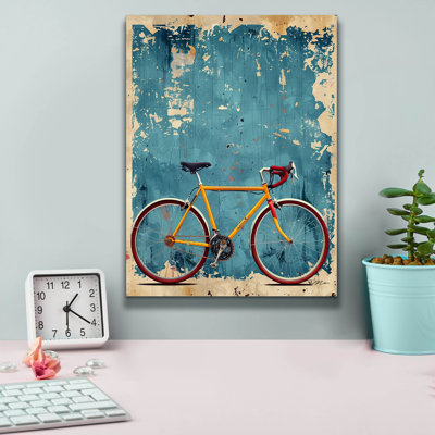 Winston Porter 'Yellow Racing Bicycle' by Momart Canvas Wall Art
