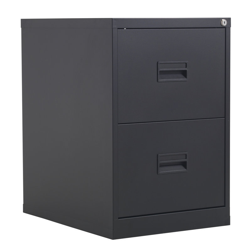 46.5cm Wide 2 -Drawer Steel File Cabinet, Black