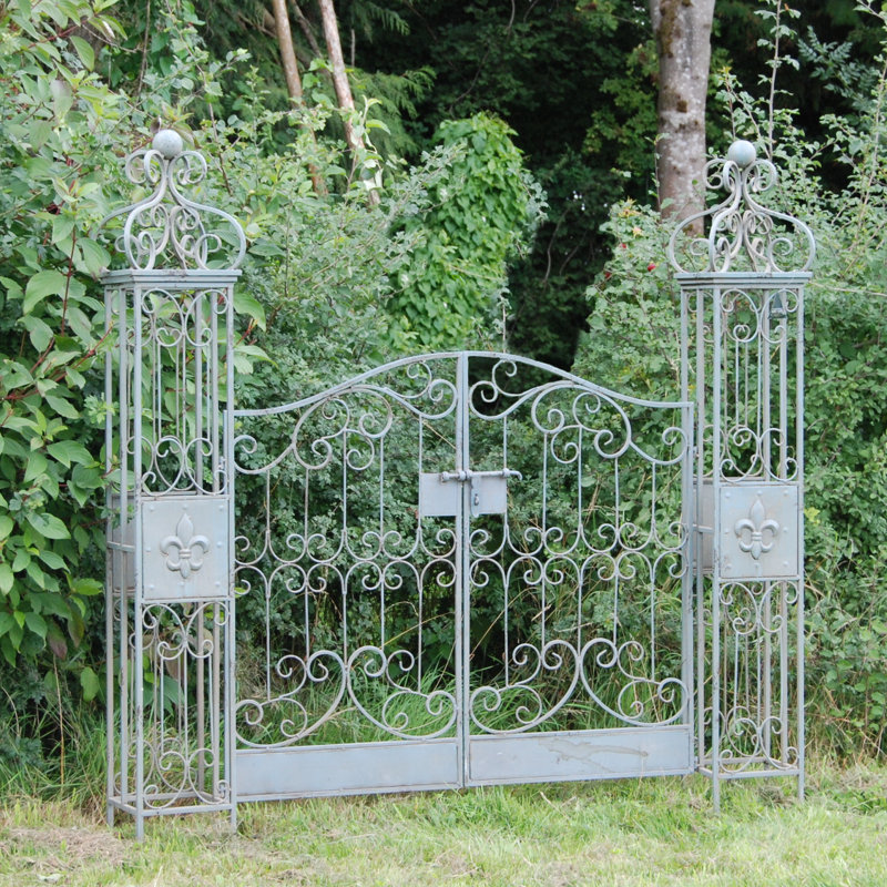 La Sarre 166cm H x 167cm W Antique Blue Metal Gate
