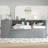 Twin Size Daybed With Trundle, Wood Day Bed Frame With Storage Drawers And Side Shelves, Daybed With Desk, No Spring Box Needed, Gray-2005970010-2005970011