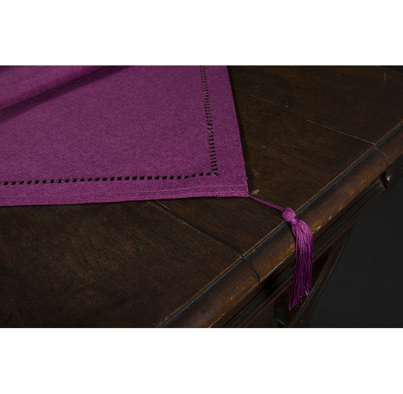 Chemin de table Ahmyla, L 90 po x l 16 po, Prune