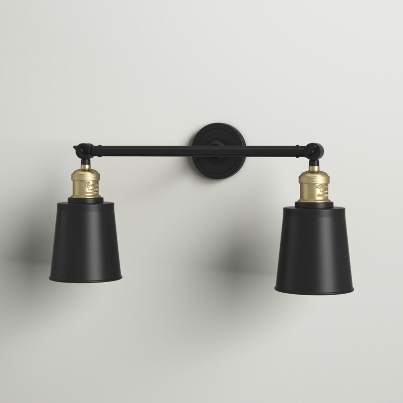 Éclairage pour salle de bain à 2 lumières à intensité variable Lavender Hill, Ampoule incandescente rétro de 60 watts