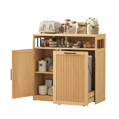 MDF Pull Out Trash Can