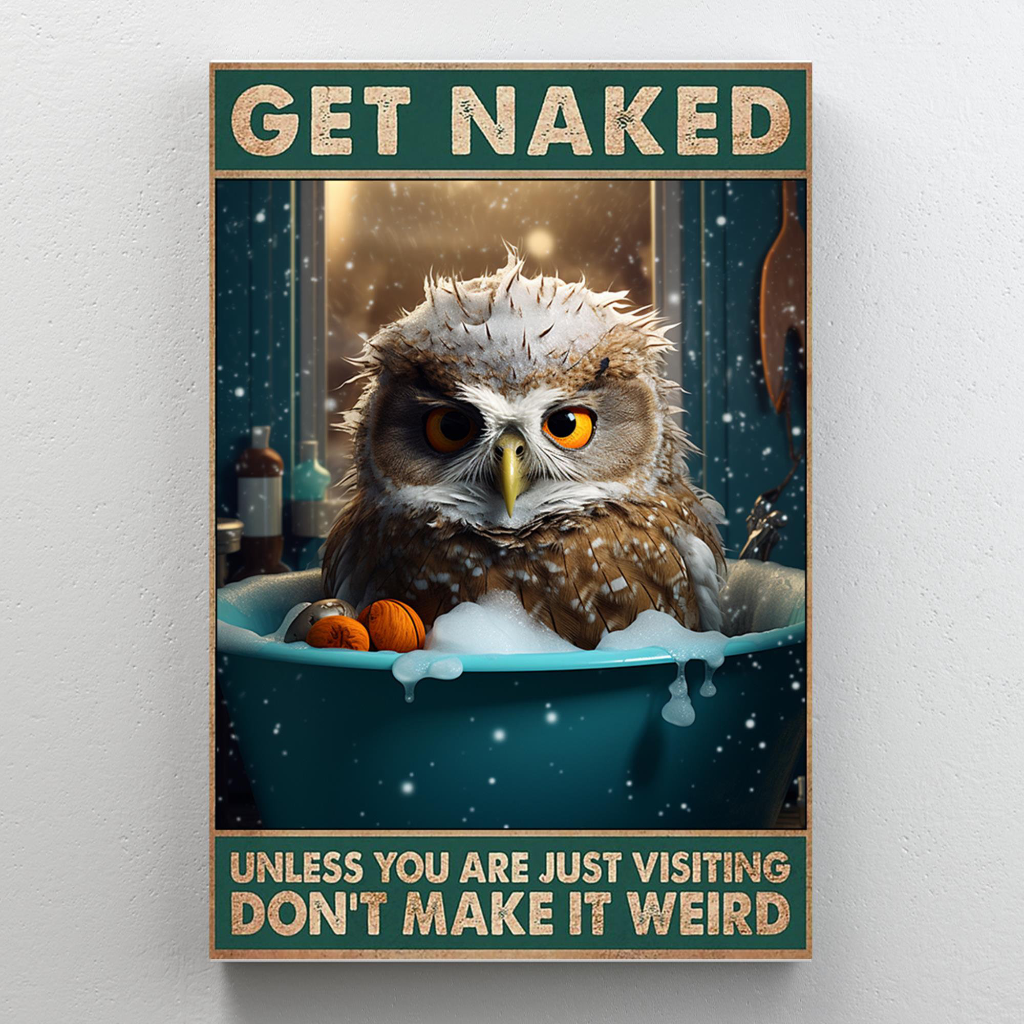 Trinx Owl Get Naked Piece Rectangle Graphic Art Prin Owl Get Naked Wayfair