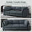 3-Seater Modular Sofa Chaise Lounge, Frostvelvet Upholstery Sofa Bed-874097728-874097759